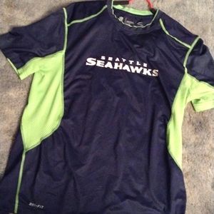 NFL onfield apperal Nike DRI fit Seahawks polo adult Large
